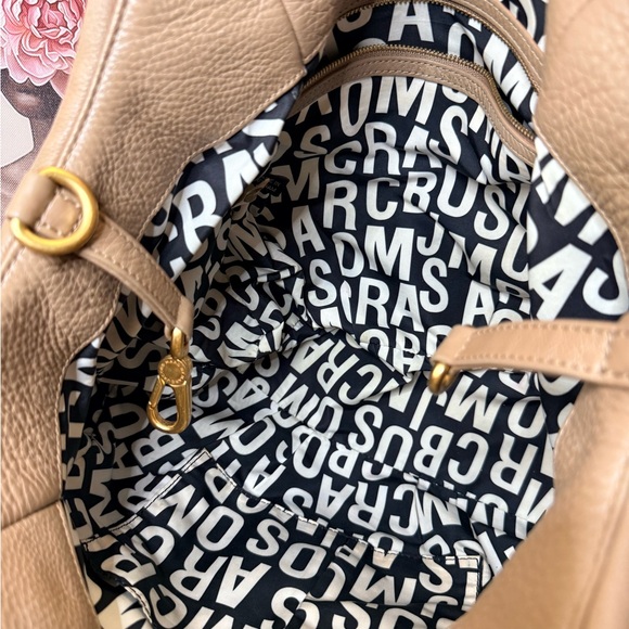 Marc by Marc Jacobs Taupe Pebbled Leather Satchel with Gold Hardware - Picture 7 of 8